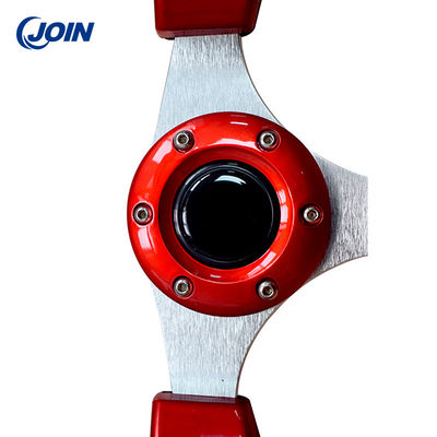 PVC Red Golf Cart Steering Wheel 12.5in Single Color With No Pattern