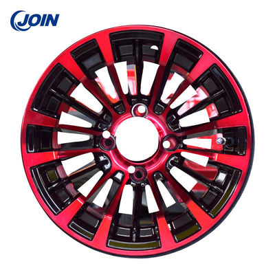 ODM 215/35-12 Golf Cart Wheel Tire Cover With Red / Black Color